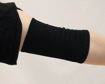 Medium Length Black Wicking Athletic Mesh Picc Line Cover, Glucose, Diabetes Moniter or Tattoo Sleeve