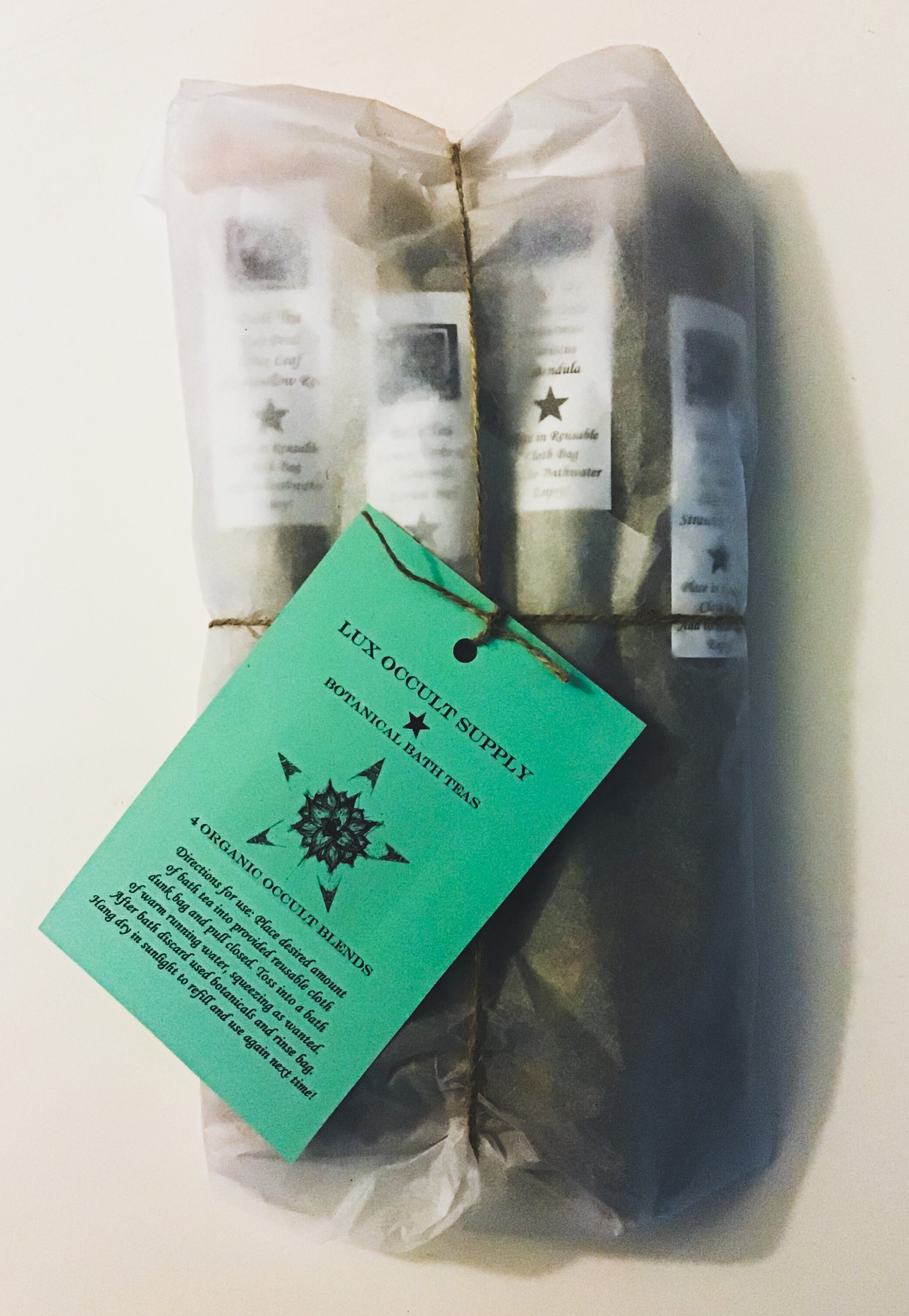 Botanical Bath Tea Bath Soaks Set of 4 Occult Organic Blends Etsy