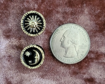 GOTH CLOGS ‘Shoe Charm’ Sun/Moon Medallion Coin charms