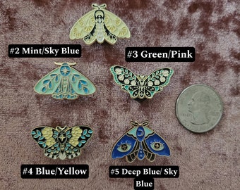 GOTH CROCS Blue toned Moths croc charms