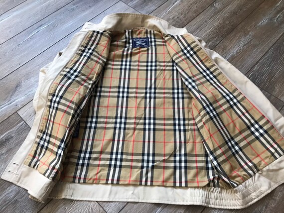 vintage burberry nova check harrington jacket
