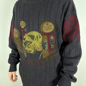 Iceberg Vintage 90’s Paris Bernie Paris Dakar Wool Sweater Pullover Italy XL