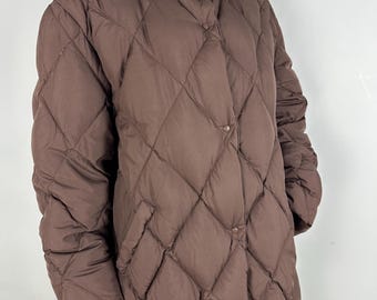 Moncler Grenoble Vintage 1980s Women Brown Down Jacket Size 2 M/L