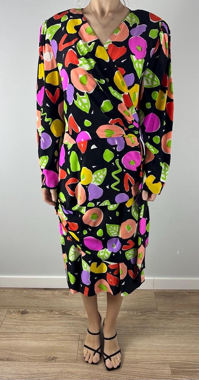 【美品】イヴサンローラン ブラウス スカート上下 セットアップ 花柄 ボタニカル Yves Saint Laurent イヴサンローラン YVES SAINT LAURENT