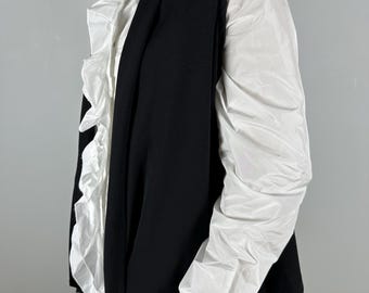 Ann Demeulemeester Silk 90's Vintage Top Blusa sin mangas Chaleco raro abierto negro