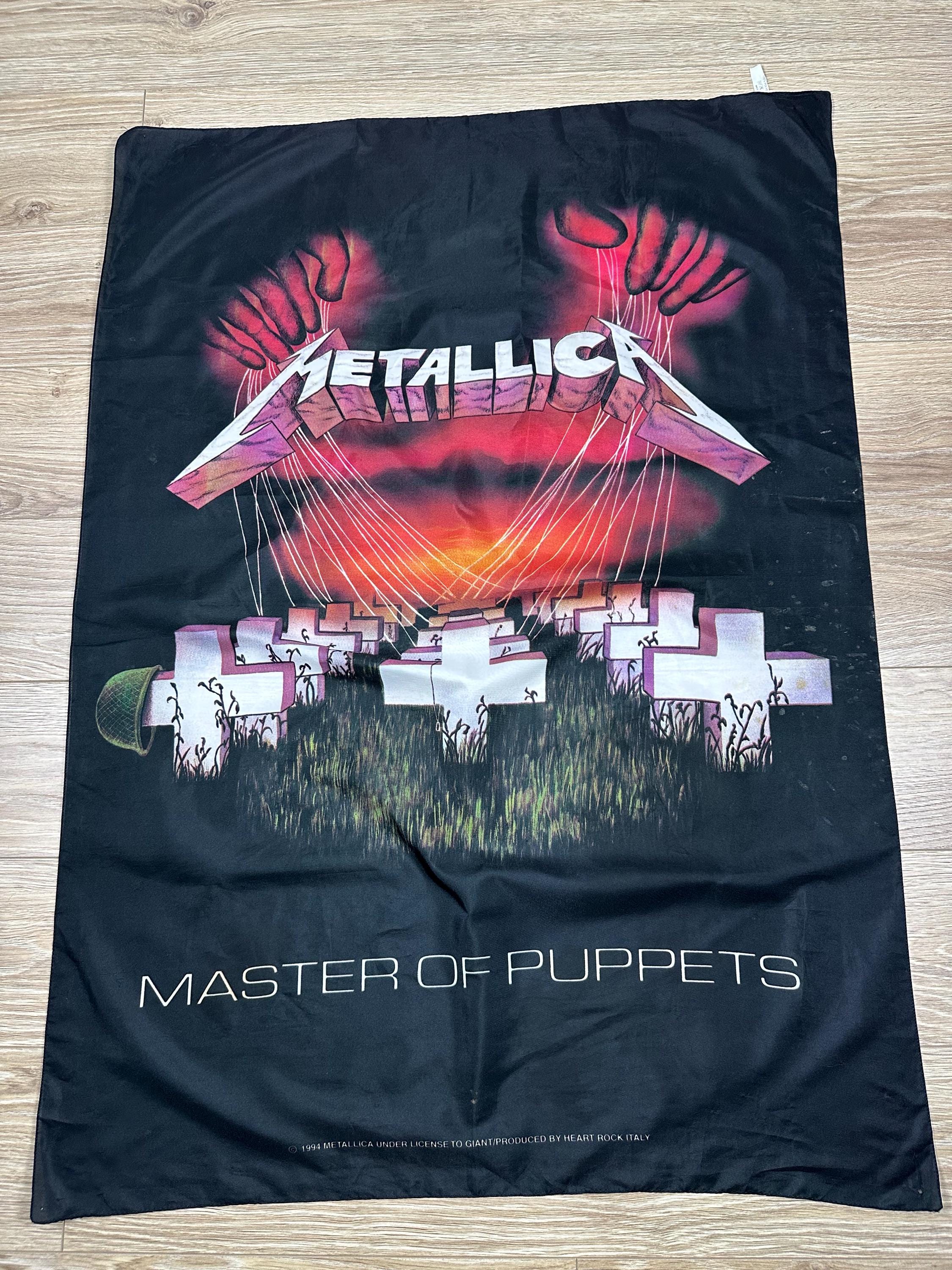 Metallica Master of Puppets Cloth Banner Officially Licensed 1994 Metallica Master of Puppets Cloth Banner Officially Licensed 1994