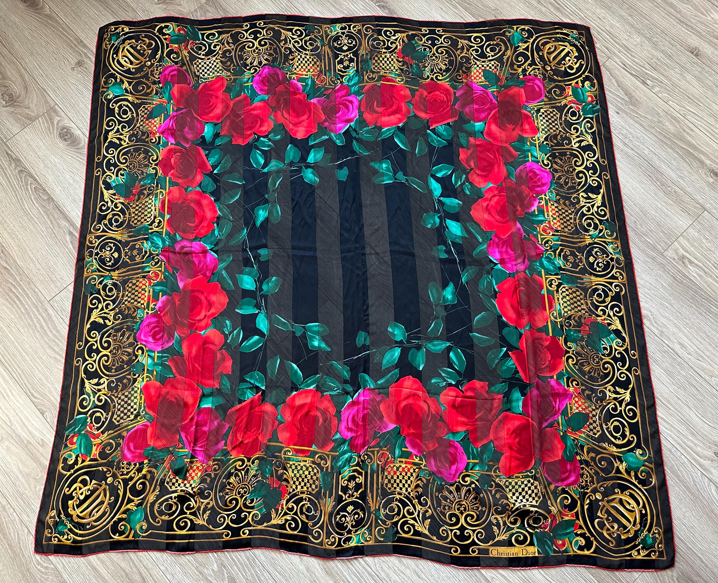 Dior flower scarf - Etsy 日本
