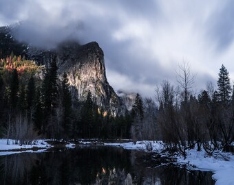 color landscape photography, national park, fine art photography, storm, three sisters, yosemite