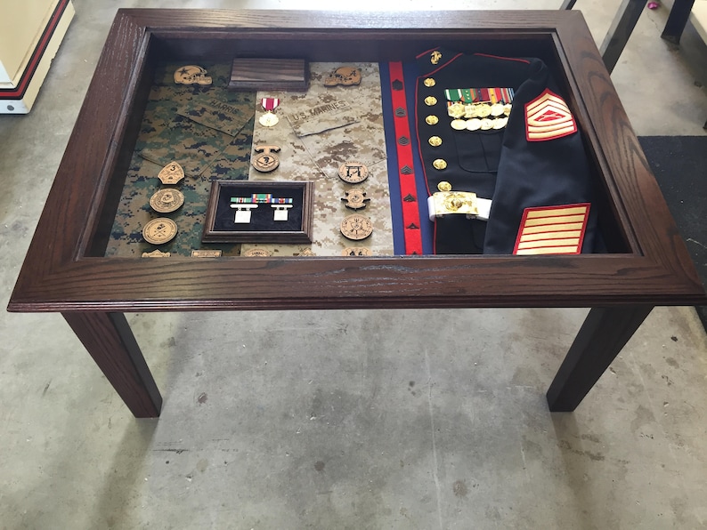 Custom military shadow box table LOCAL PICKUP ONLY | Etsy