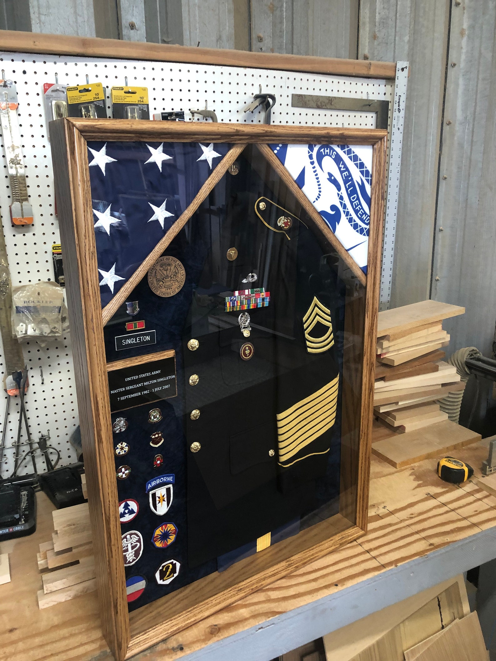 Military Uniform Shadow Box FREE SHIPPING Lower 48 States Etsy