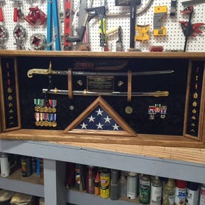Military Sword Shadow box Display Case   (LOCAL Pick Up ONLY)