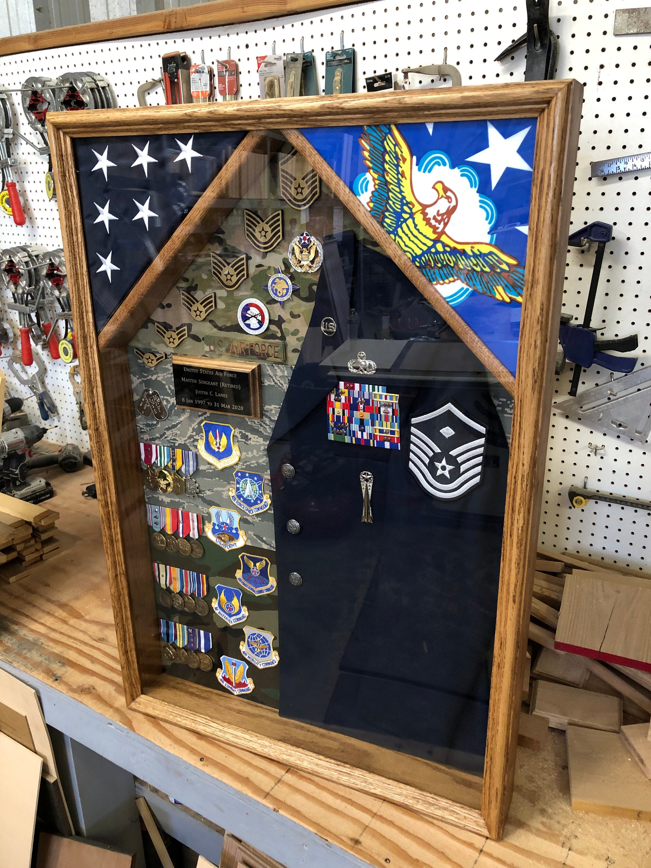 Military Uniform Shadow box FREE SHIPPING lower 48 states Etsy