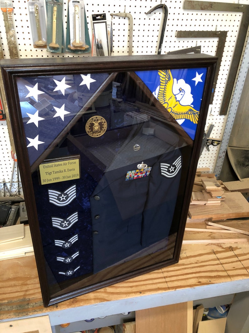Military Uniform Shadow Box FREE SHIPPING Lower 48 States Etsy