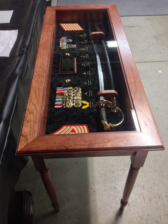 Shadow box sofa table deals