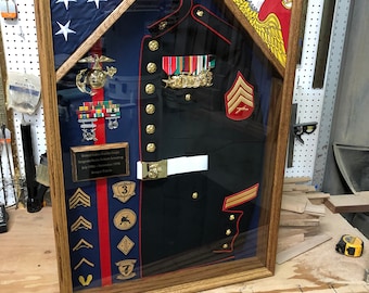 dress blue shadow box Military Uniform Shadow Box (FREE SHIPPING Lower 48 States Only)