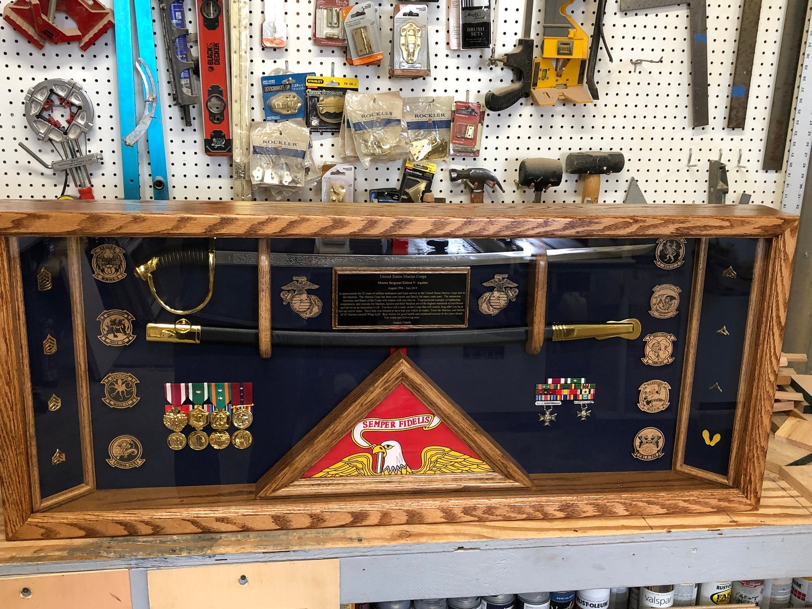 Military Sword Shadow Box Display Case LOCAL Pick up ONLY Etsy
