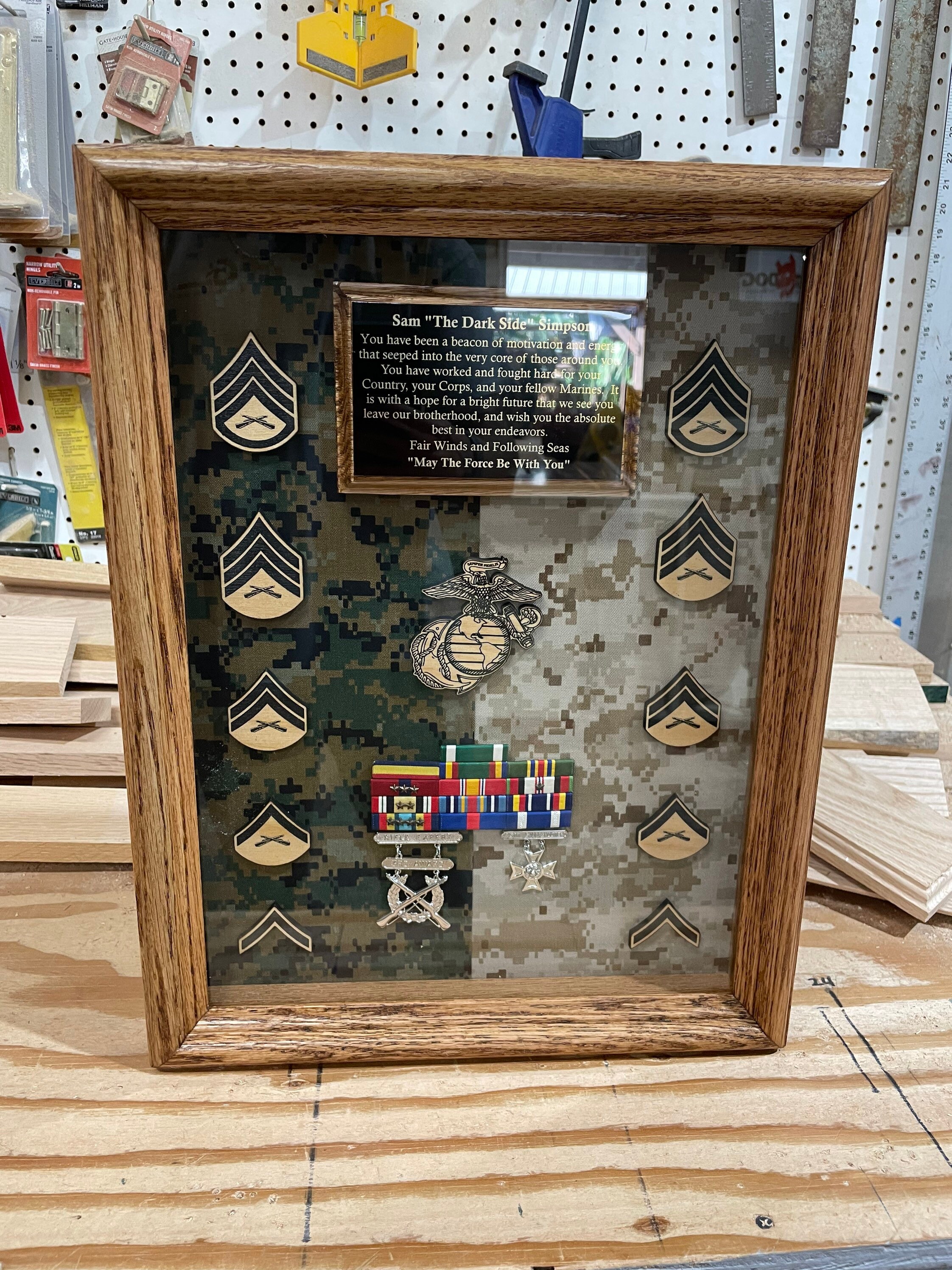16+ Shadow Box Military Flag