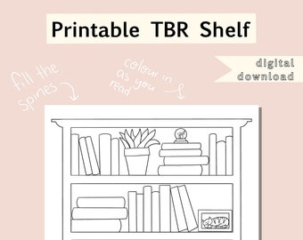 TBR Tracker Shelf - Bullet Journal Book Tracker - BuJo Printable