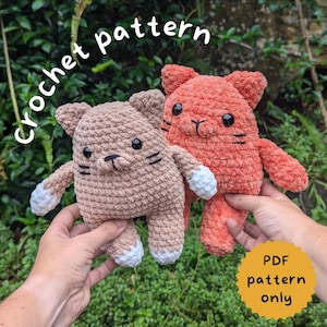 Blob Cat CROCHET PATTERN • Digital PDF Crochet Pattern • Kitty Cat Crochet Pattern