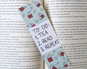 Tea lover bookmark - Bookish - Reader - Tea Addict - Bookmark