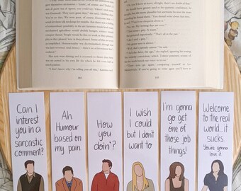 Friends Inspired Bookmarks - Friends Portrait Bookmarks - Pop Culture Bookmarks
