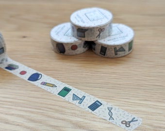 Study Washi Tape - Back to School - Planner Tape - Washi Masking Tape - Decorative Cute Washi Tape - Planner & BuJo Accessories