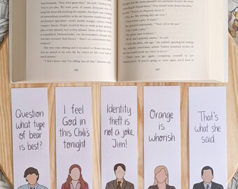 The Office Inspired Bookmarks - Office Portrait Bookmarks - Pop Culture Bookmarks