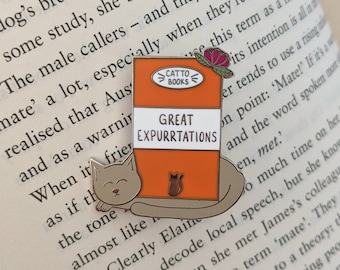 Cat Classics Enamel Pin - Great Expurrtations - Hard Enamel Lapel Pin