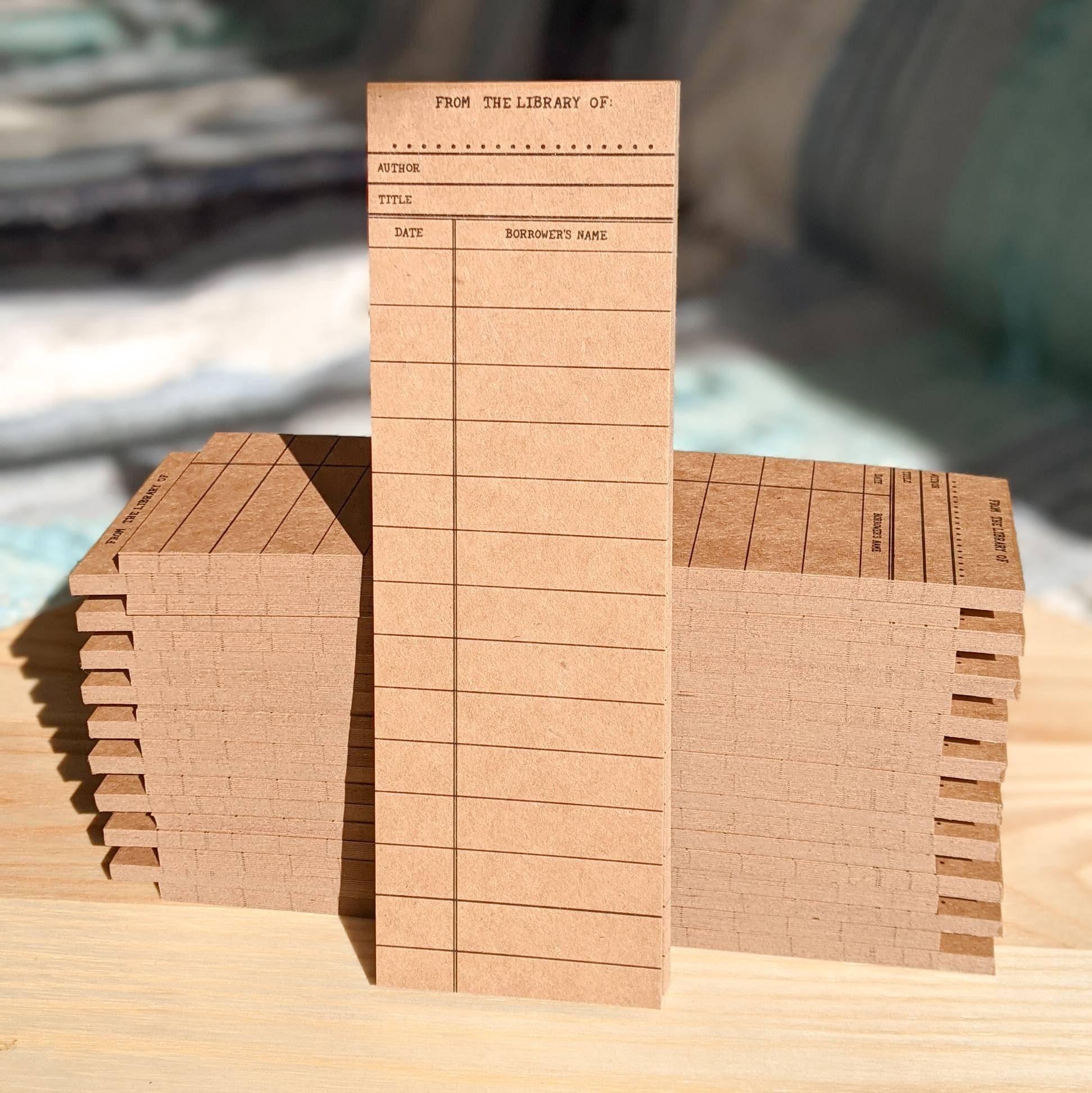 Personal Library Bookmark Pad Bookmark Memo Pad Library Etsy