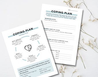 Coping Plan Worksheet - DIGITAL DOWNLOAD