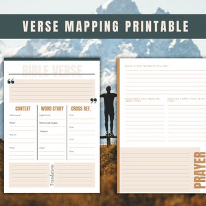 Bible Study Verse Mapping Printable - DIGITAL DOWNLOAD