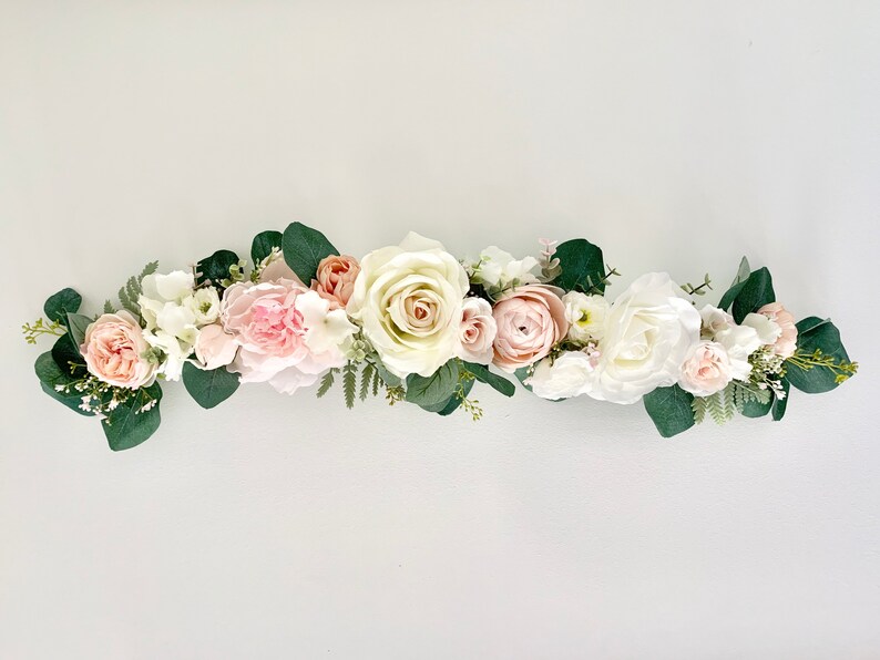 Flower Garland Flower Swag Table Garland Round Sign Etsy UK