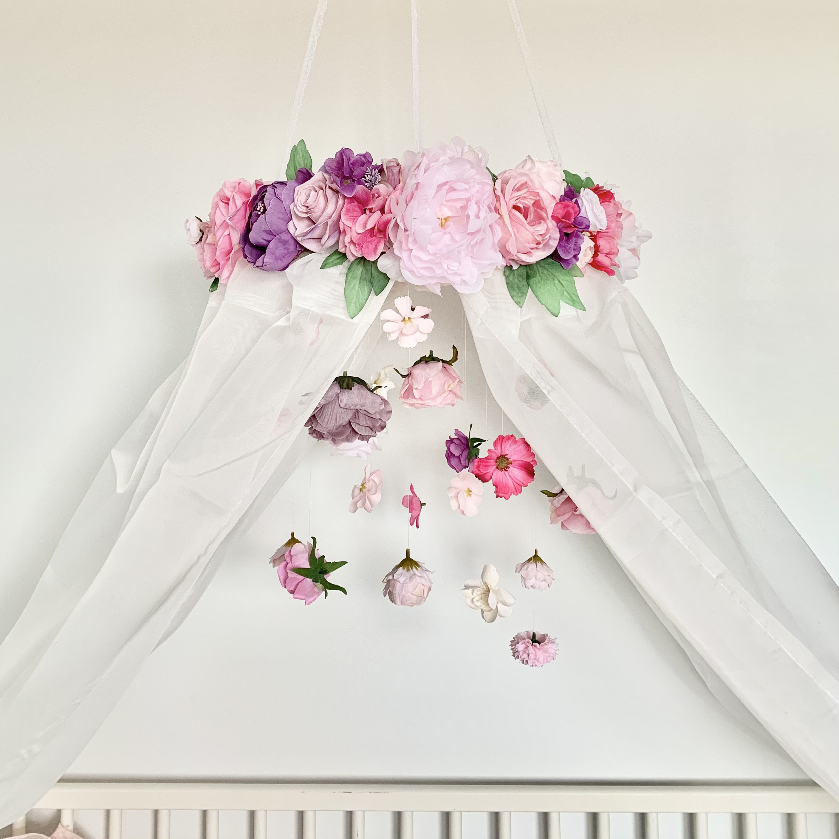 Flower Canopy Crib Canopy Princess Canopy Floral Canopy