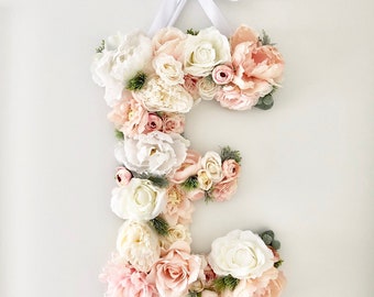 Flower Letter, Floral Letter, Alphabet, Initial, Monogram for Baby Nursery and Wedding Decor