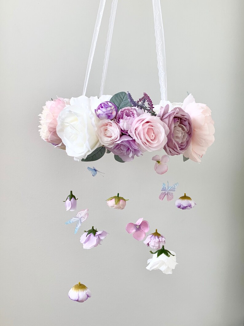 Flower Mobile Nursery Mobile Baby Girl Mobile Princess Etsy Canada