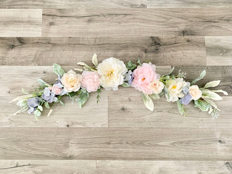 Flower Garland Flower Swag Table Garland Round Sign Etsy UK