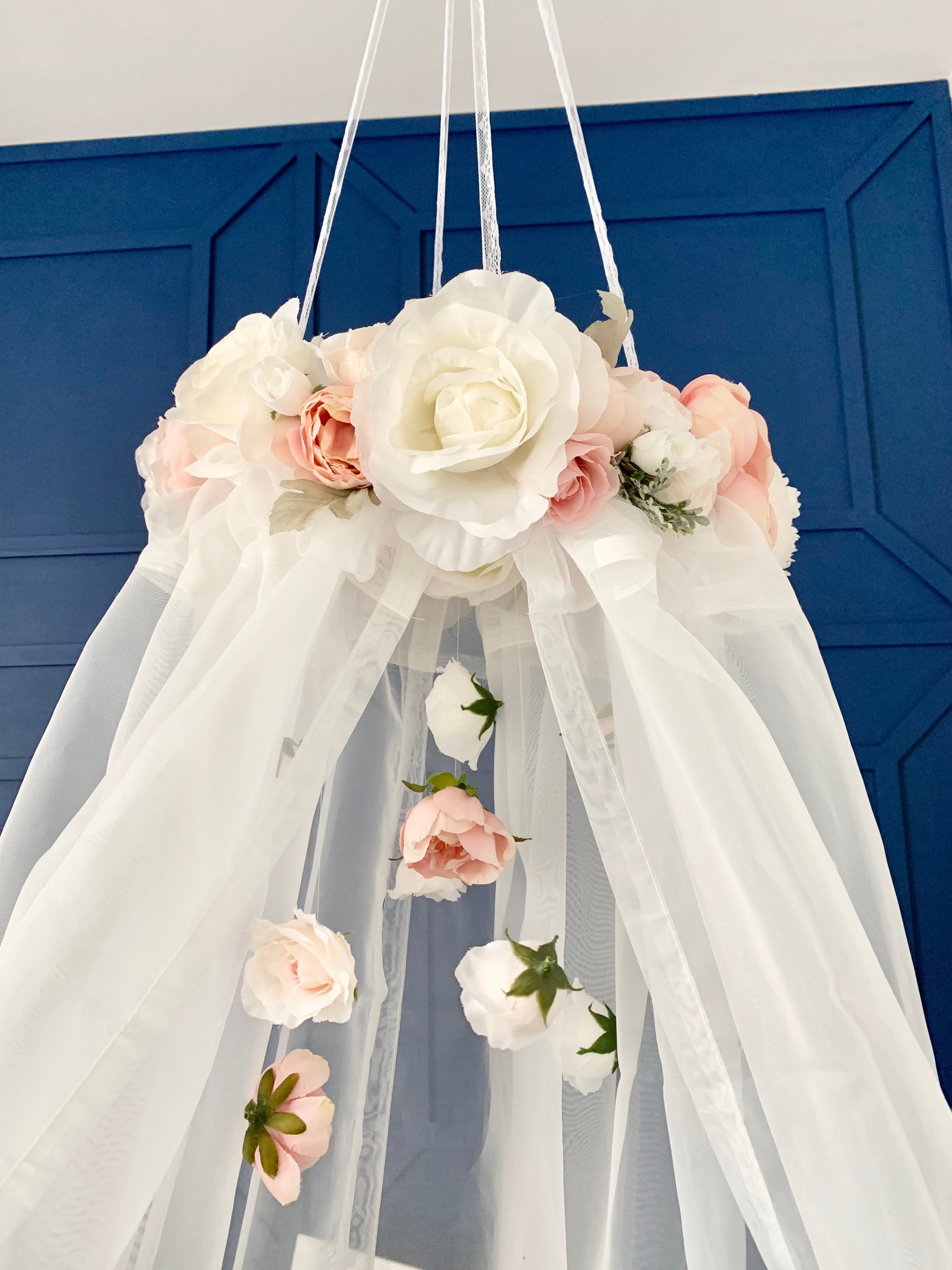 Flower Canopy crib canopy princess canopy floral canopy Etsy