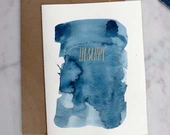 Watercolor Sympathy Card | Handmade Greeting Card | Watercolor Stationery | Blank Greeting Card | Sorry Greeting Card | Hand Painted Card