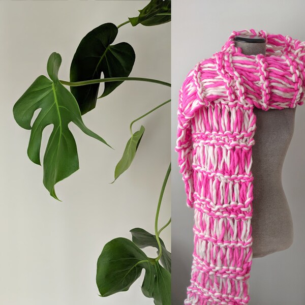 Neon Pink Scarf - Etsy