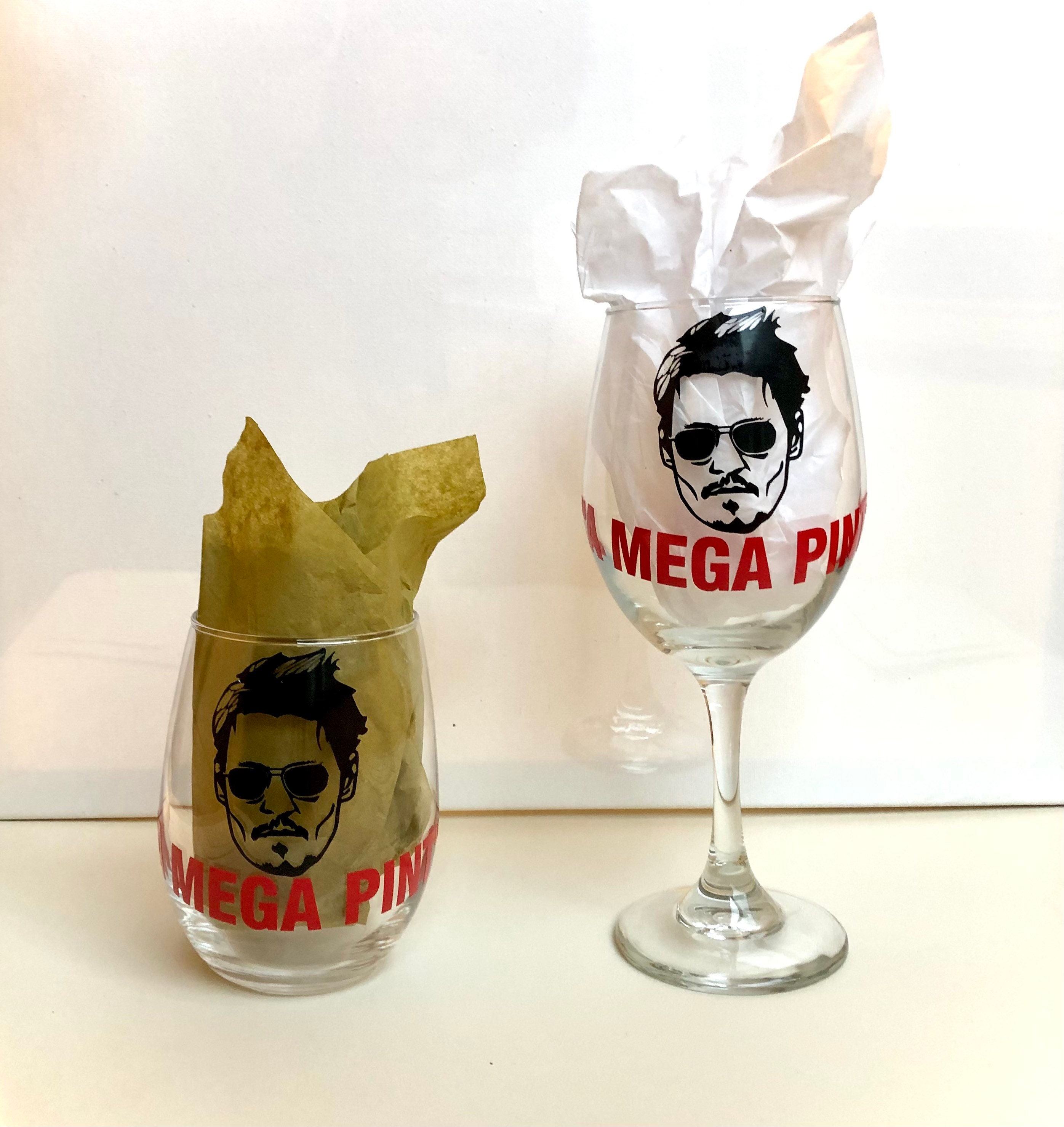 Mega Pint Wine Glass Johnny Depp Wine Glass Johnny Depp Mega Etsy UK