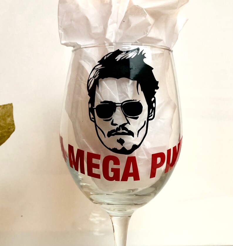 Mega Pint Wine Glass Johnny Depp Wine Glass Johnny Depp Mega Etsy