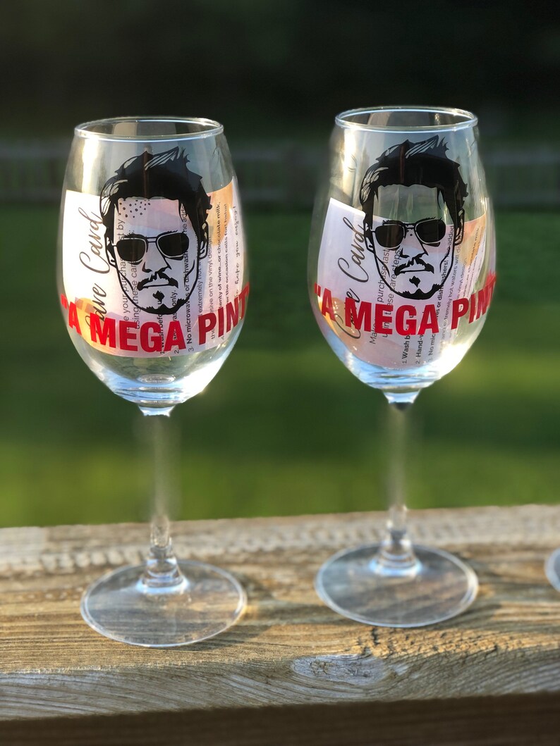 Mega Pint Wine Glass Johnny Depp Wine Glass Johnny Depp Mega Etsy UK