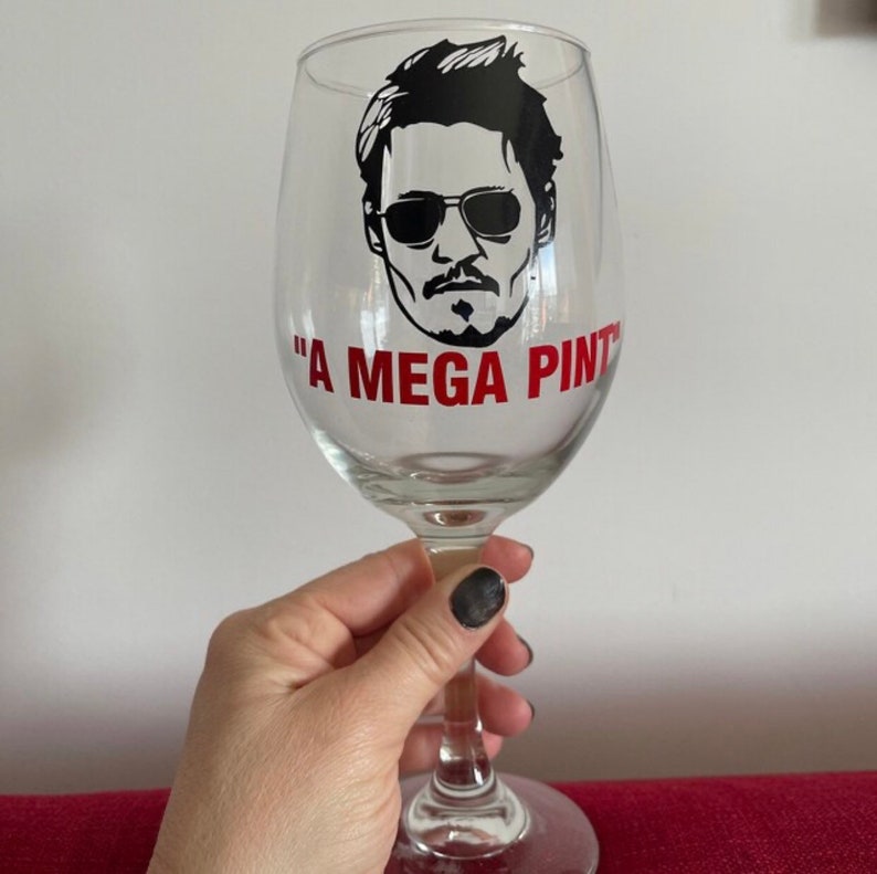 Mega Pint Wine Glass Johnny Depp Wine Glass Johnny Depp Mega Etsy UK