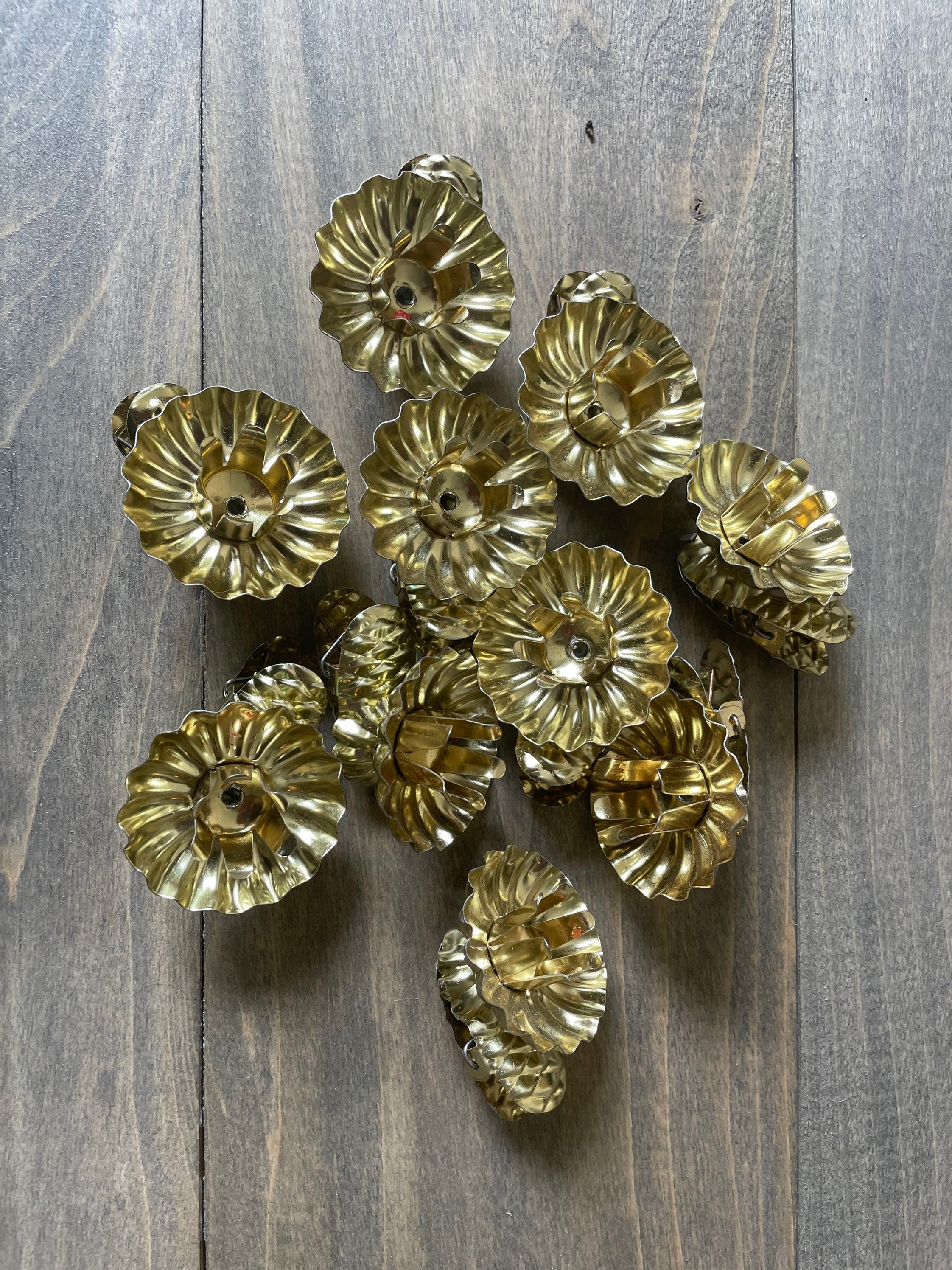 Vintage Metal /tin Christmas Tree Candle Holders Old Etsy UK