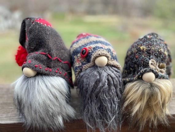 Custom Sweater Hat Gnomes Repurposed Sweater Gnomes Swedish