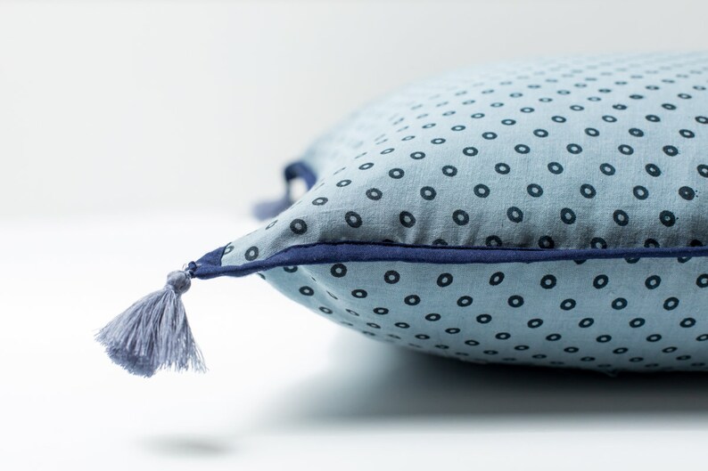 Grey Cushion Cover Polka Dots Cotton Cushion Covers Home Etsy UK