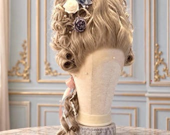 Rococo Marie Antoinette Bridgerton Custom Made High Wig 18th Century Lace Front Masquerade Ball
