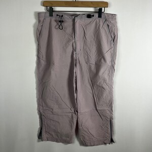 Vtg Y2K Energy Zone Pants Women Small Light Purple Wide Leg Nylon Crop Gorpcore