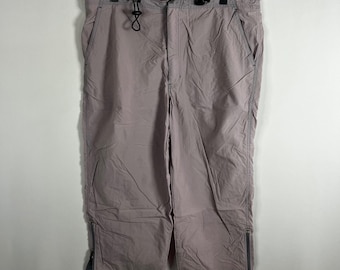 Vtg Y2K Energy Zone Pants Women Small Light Purple Wide Leg Nylon Crop Gorpcore