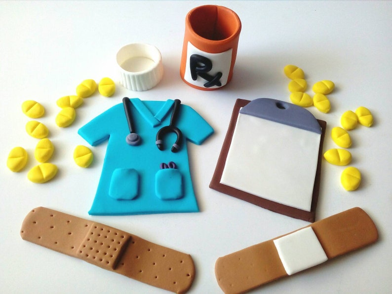Nurse Doctor Fondant Medical Cake Toppers. Decoration Kit Etsy